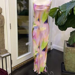 Watercolor maxi dress size small.